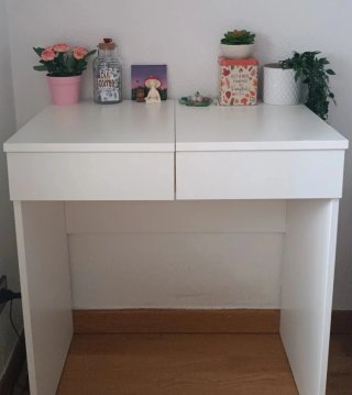Escritorio IKEA BRIMNES blanco con espejo