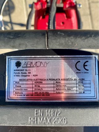 Bicicletta Elettrica Armony Verona