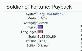 Soldier of Fortune: Payback - PlayStation 3 🇪🇦
