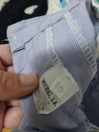 Traje Blusa y Pantalón Negro/Azul