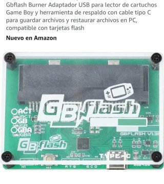Gbflash Burner Adaptador USB Game Boy