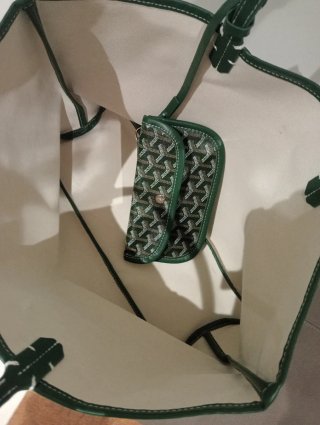 Bolso Tote estampado Verde + Cartera