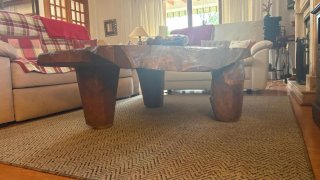 Mesa de centro de madera rústica