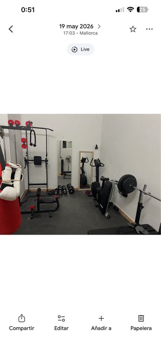 Equipo de gimnasio en casa