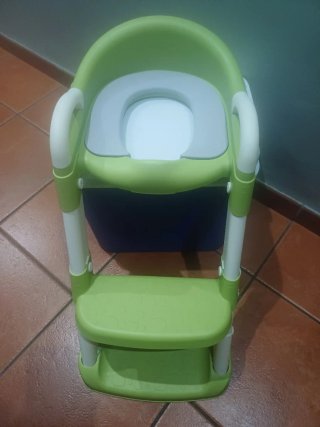 Asiento Escalera Inodoro Infantil Verde sin uso si