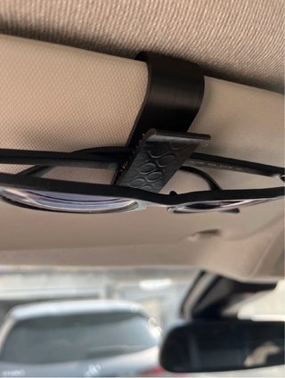Soporte gafas sol visera coche 3D