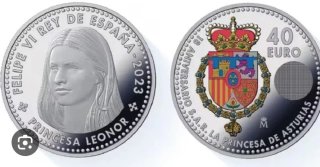 Moneda 40€ Princesa Leonor 2023