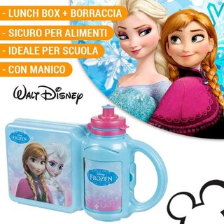Portavivande Porta Pranzo Cibo 150GR Frozen + Borraccia