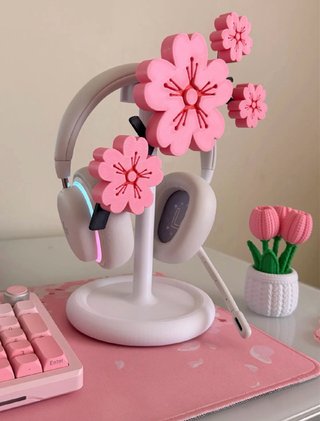 Soporte Auriculares Sakura Flor Cerezo