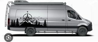 Vinilos Brújula y Montaña Camper/4x4