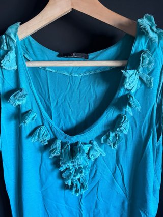 Camisa Carolina Herrera Azul Turquesa
