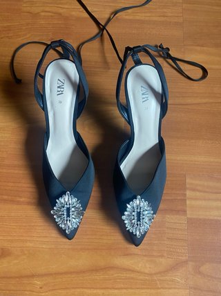 Tacones Joya Negros Zara
