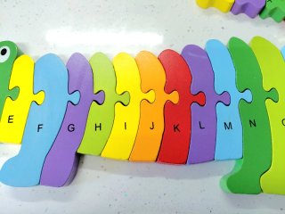 Puzzle Cocodrilo Letras ABC Madera