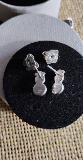 Pendientes Tous Plata con  Piedra + caja original