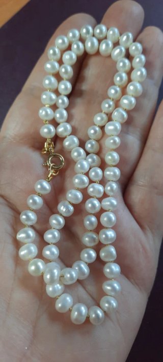 Collar Perlas Cultivadas Cierre 14K GP