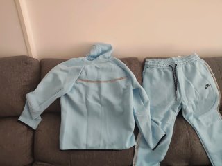 Chándal  Fleece Azul y Gris