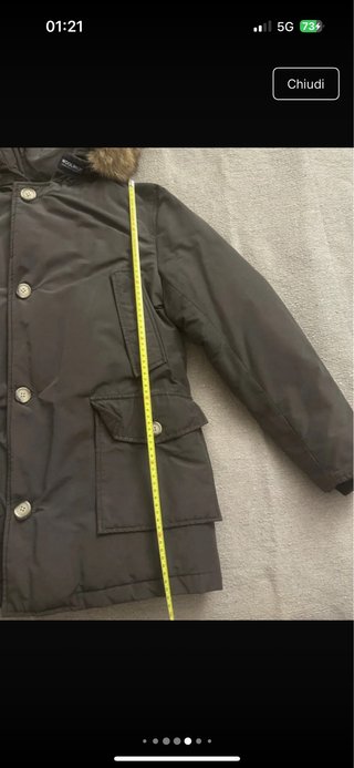 Woolrich parka grigia taglia XS