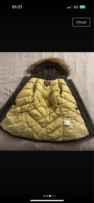 Woolrich parka grigia taglia XS