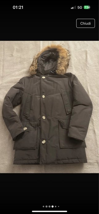 Woolrich parka grigia taglia XS