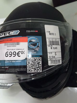 Casco Shoei Neotec 3 Negro Mate Nuevo