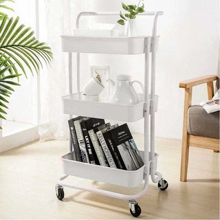 Carrello Trolley Cucina in Metallo 3 Ripiani 43x36x85 4