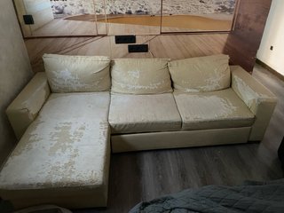 Sofá Cama Beige/Blanco