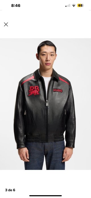 Chaqueta Cuero Hugo Boss Talla XXL