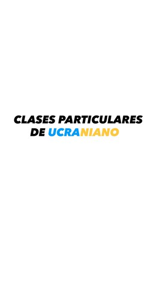 clases particulares de Ucraniano 🇺🇦