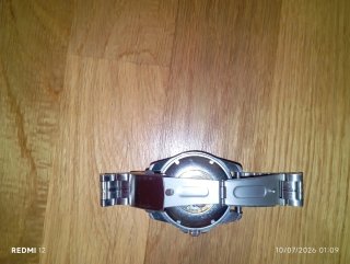 Reloj Guer Automático Negro y Plateado y dorado