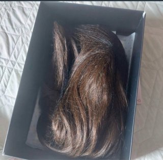 Peluca Pelo Natural Castaño