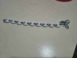 Pulsera Lotus eslabones blancos y plata