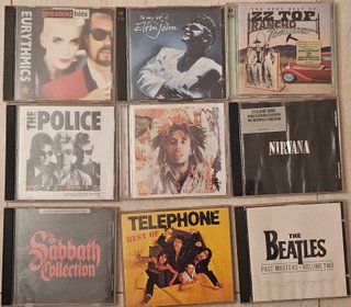Lote 9 CDs Rock Pop: Beatles, Nirvana, ZZ Top