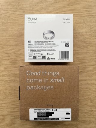 Oura Ring 4 Argento Taglia 10 - Nuovo