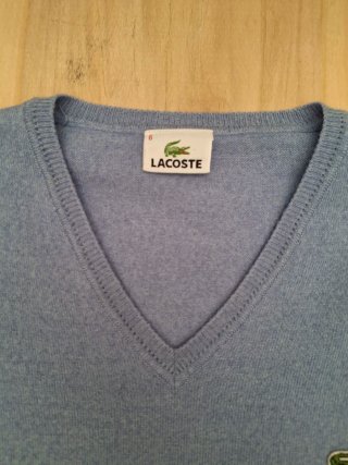Jersey Lacoste Vintage Cuello Pico Talla XL