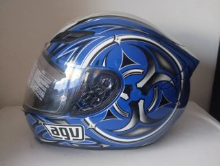 Casco AGV K4 Virus Azul