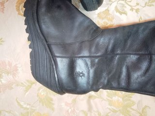 Stivali Fly London Pelle Neri Zeppa 39 - vintage