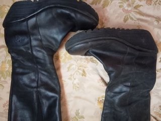 Stivali Fly London Pelle Neri Zeppa 39 - vintage