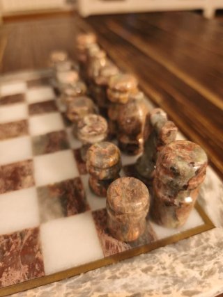 Tablero de ajedrez de mármol
