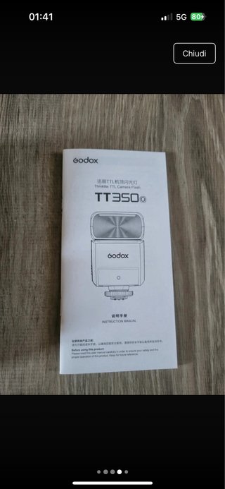 Flash Godox TT350 usato una sola volta con custodi
