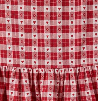 Vestido cuadros rojo y blanco