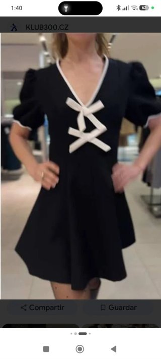 Vestido Zara negro con lazos