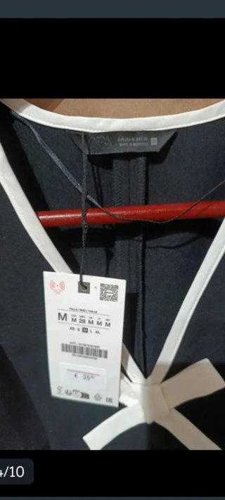 Vestido Zara negro con lazos