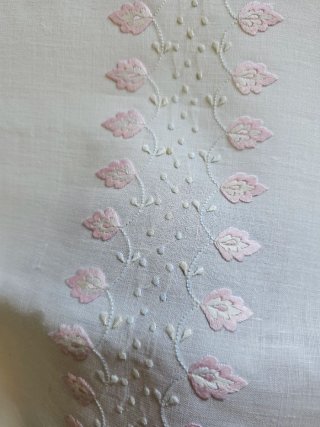 Lenzuolo puro lino con federa rosa