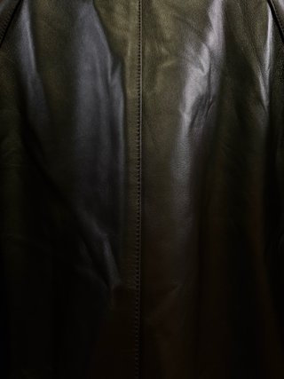 Louis Vuitton Brown Heavy Leather Bomber Jacket