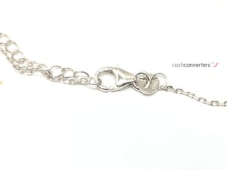 cadena plata 925mm con piedra con circonita 19 2.5cm
