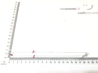 cadena plata 925mm con piedra con circonita 19 2.5cm