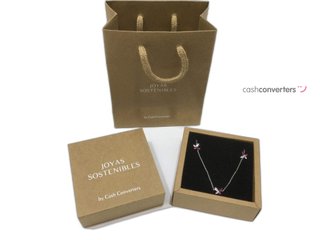cadena plata 925mm con piedra con circonita 19 2.5cm