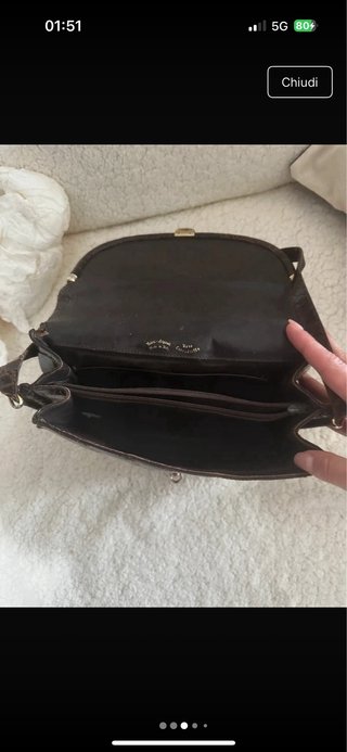 Pochette Nieri Argenti vintage pelle coccodrillo