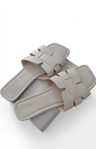 Sandalias planas grises