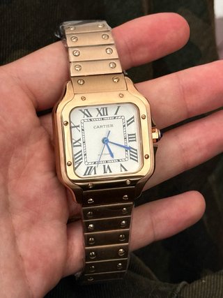Reloj Cartier Santos Oro Rosa sin caja
